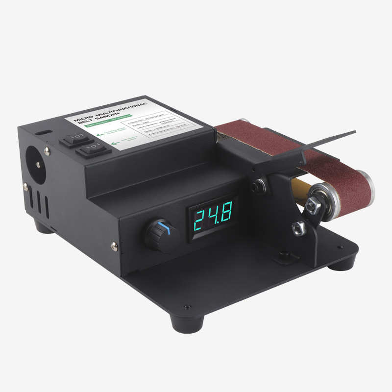 家用微型小型砂带机迷你电动DIY抛光机磨刀台式砂纸机打磨机