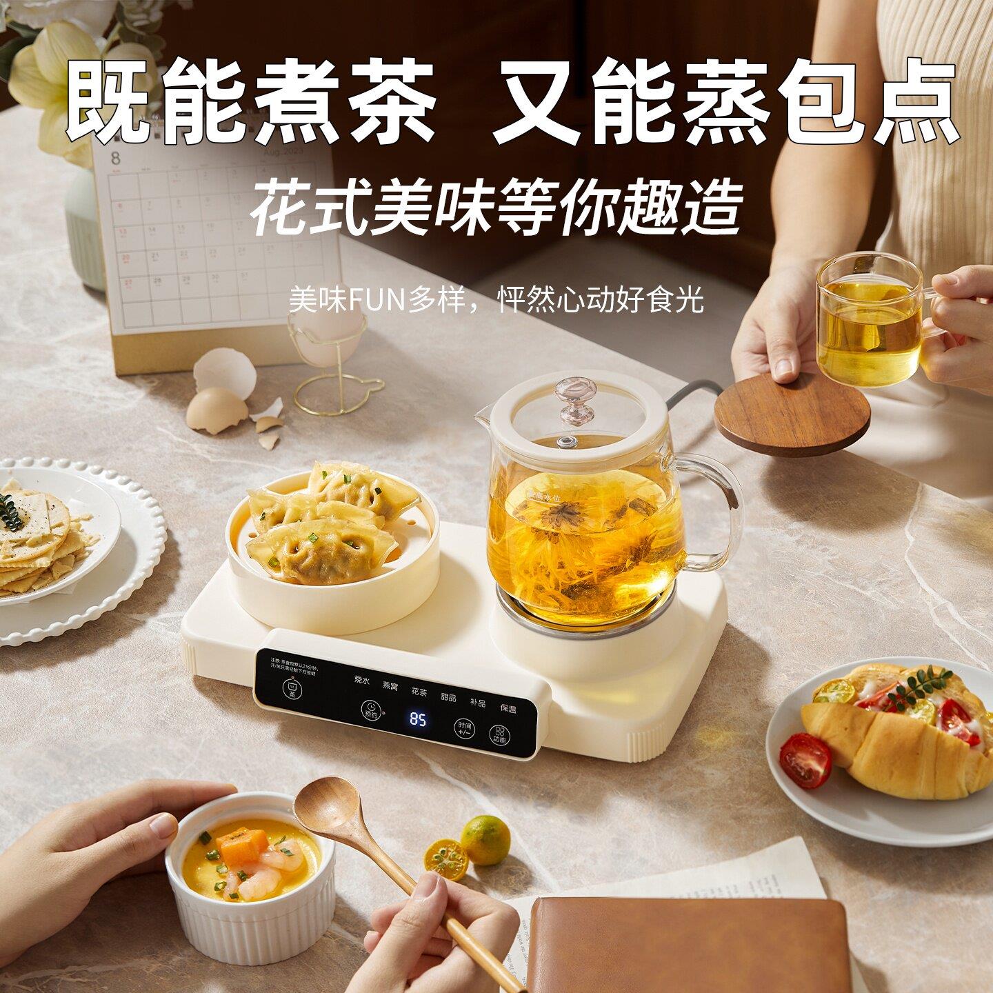 2025新款迷你养生壶玻璃办公室小型蒸炖早餐机保温煮茶器一人养生