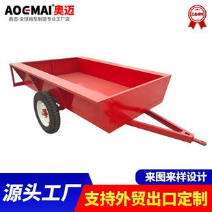 多吨位红色蓝色黑色白色箱体箱斗推车拖车拉货牵引搬运车可出口