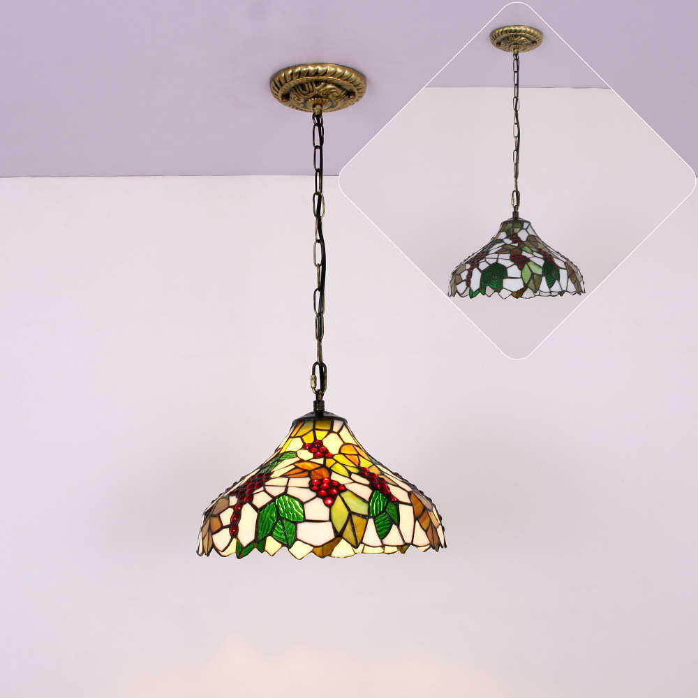 伞形轻奢葡萄简约新古典抽象彩色玻璃创意咖啡餐厅吧台阳台吊灯,家装灯饰光源,客厅吊灯,淘宝优惠券,粉丝福利购,淘宝优惠卷