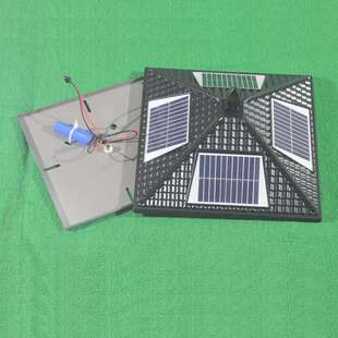 阳太能灯灯盖太阳能庭柱头灯盖子柱柱头灯配头改太阳能配件大全院