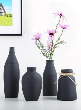 创意陶瓷花瓶摆件美式复古客厅餐桌简约插花器家居装饰工艺品定制