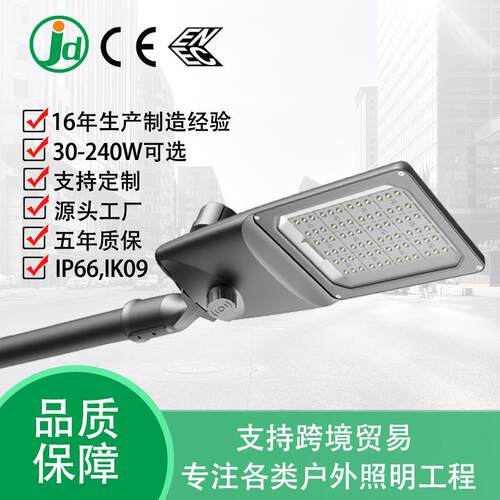 JD-1075跨境户外led市电路灯灯头市政道广场照明高杆灯路灯厂家