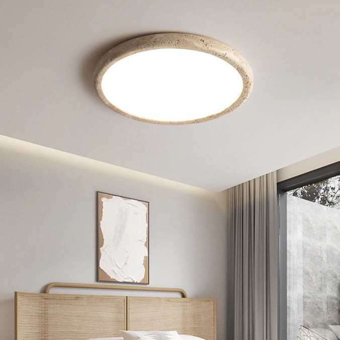 吸顶灯民北欧寂设计师餐厅主卧室灯宿风客厅洞复古黄日式石侘简约