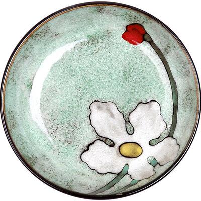 玉泉韩式圆碟陶瓷盘子 创意家用菜盘餐具碗碟套装 手绘釉下彩