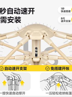 帐篷户外叠便WVT捷全式全自动野营过秋冬露营套装夜折备加厚防雨