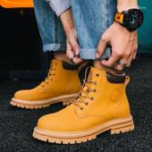 ROSE 加绒工装 男女鞋 冬季 靴棉靴 大黄靴马丁靴牛皮高筒鞋 ELEGANT