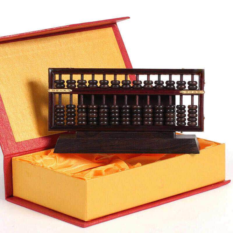 紫檀木质老式小算盘红木雕刻工艺礼品摆饰实木制儿童算盘装饰品桌
