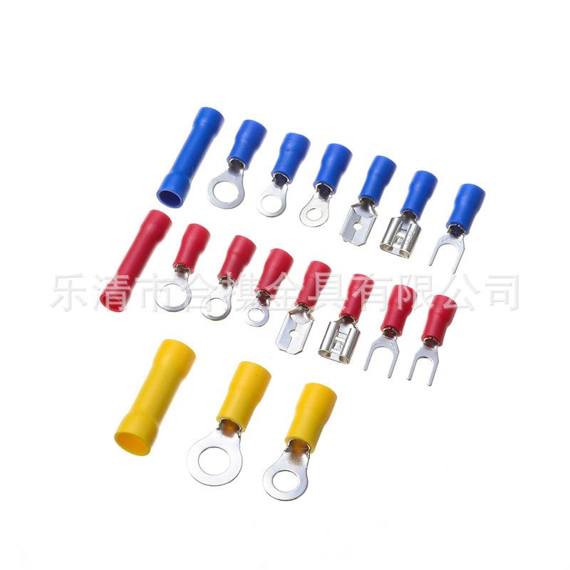 端货源1无品牌/200cs彩盒装圈叉状色冷压子预绝缘接p线端子组合套