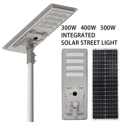 新款跨境光伏路灯300W户外400W防水500W超亮led一体化太阳能路灯