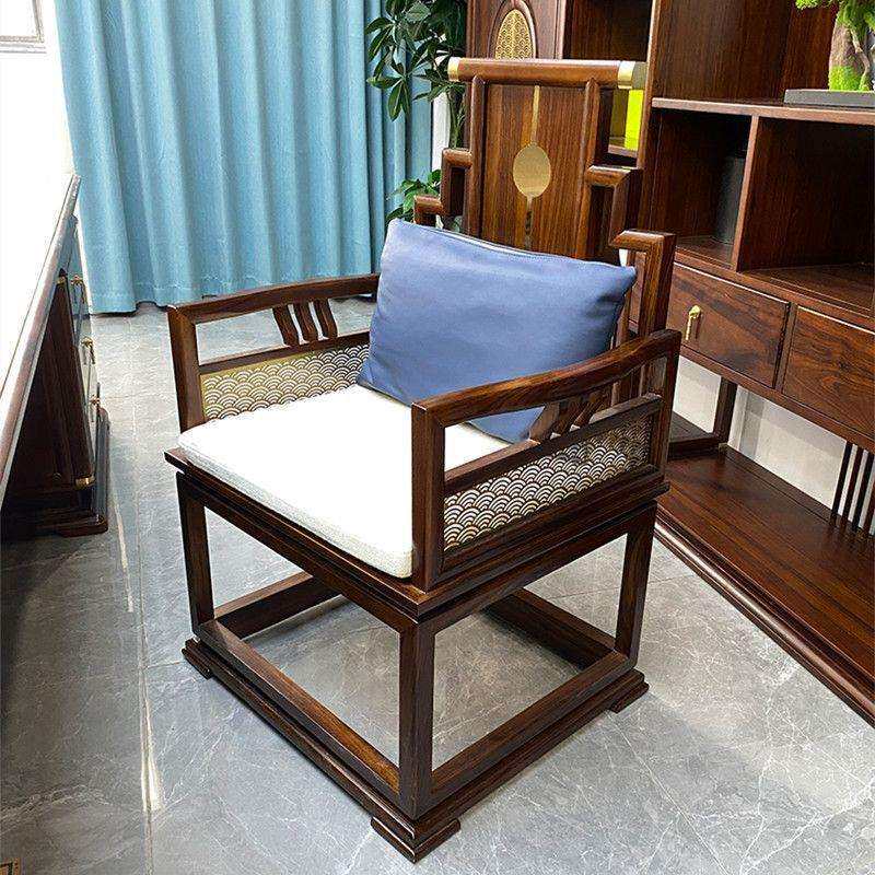 新中式办公桌乌金木老板桌大气总裁桌白蜡木大班台实木经理桌组合