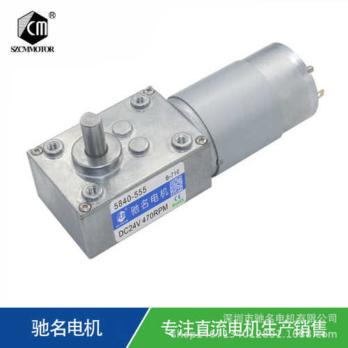 5840-555永磁直流涡轮蜗杆减速电机遥控窗帘机广告牌电机智能设备