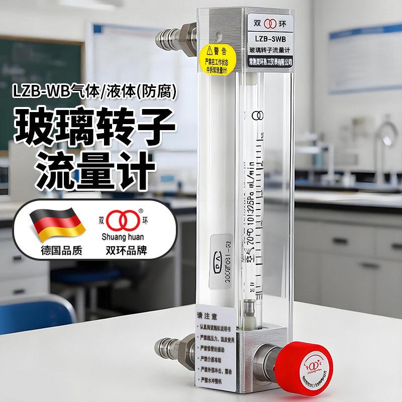 双环玻璃浮子流量计LZB-3WB空气流量计气体液体转子流量计微小量