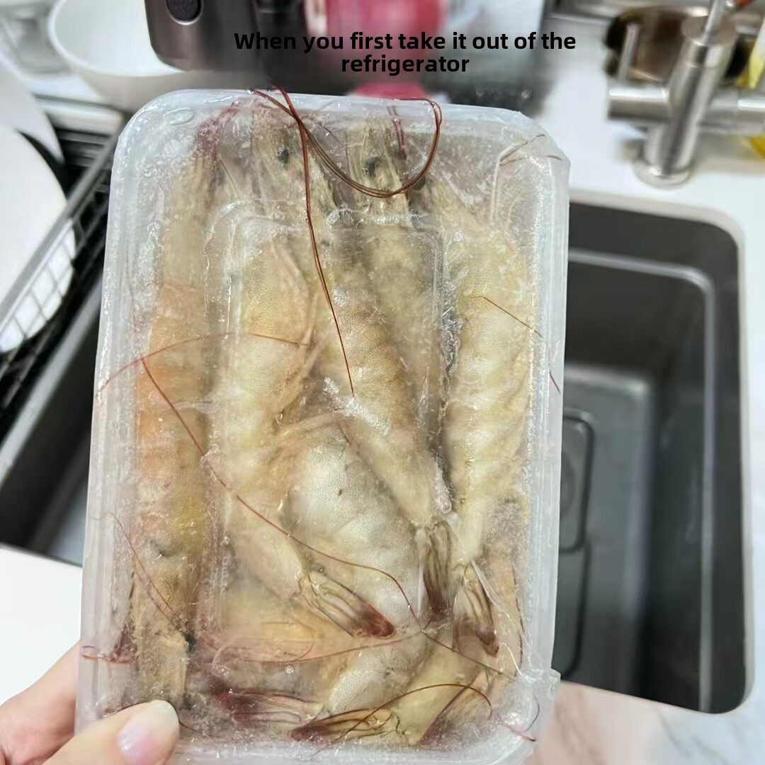 冷冻虾盒塑料一次性冰盒冷冻虾盒冷冻虾专用速冻保鲜冰箱储存盒