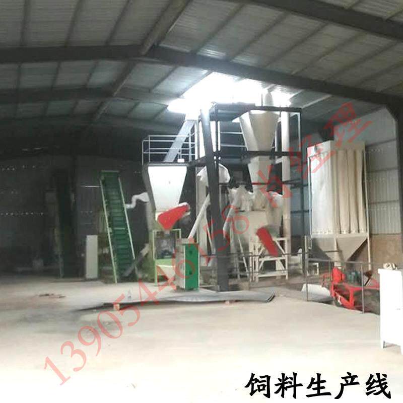 时产6吨牛羊颗粒饲料机厂家价格全自动秸秆稻草颗粒生产线