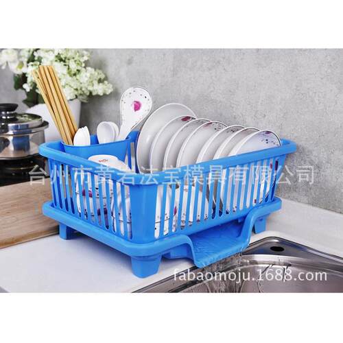 沥水碗架收纳篮水槽置物架碟盘整理盒滴水塑料篓模具定制注塑加工
