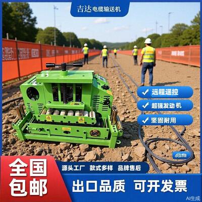 电缆输送机大功率遥控敷设机900s汽油放线牵引变频传送机电力施工