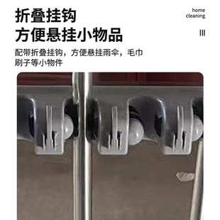 可移动置物架不锈钢拖把架阳台落地整理清洁工具墩布扫把架收纳架