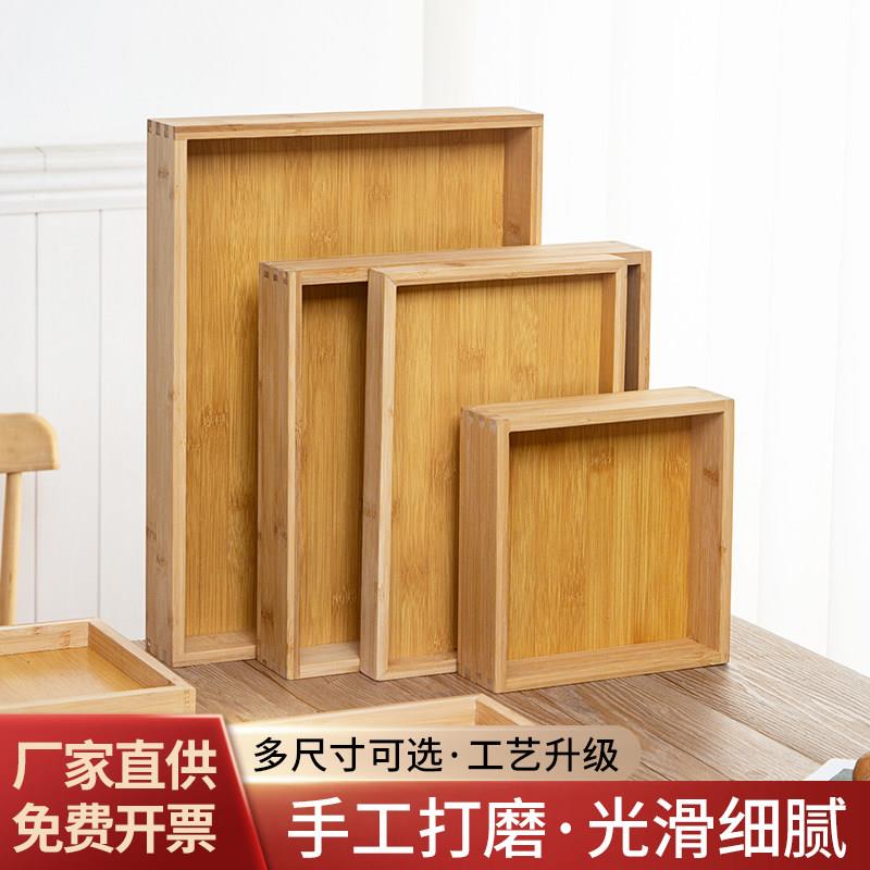 木质托盘长方形面包展示盘中式蛋糕店烘焙糕点盘干货陈列摆盘定制