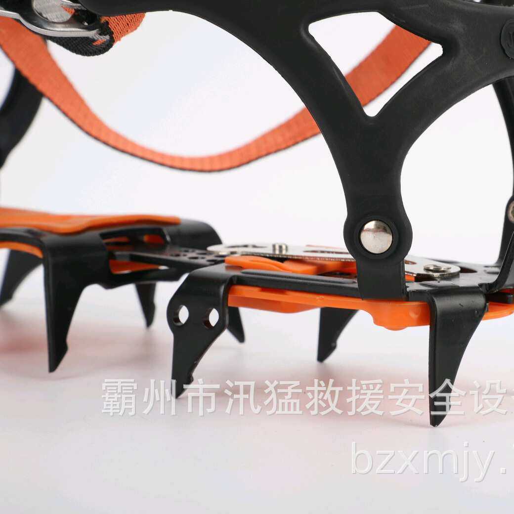 新款户外12齿硅胶冰爪十二齿冰爪专业雪山攀岩防滑鞋套徒步登山鞋