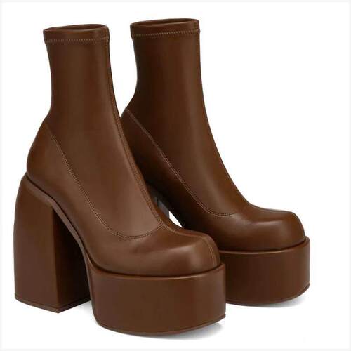 women high heel boots big size 43 martin boots大尺码高跟女短