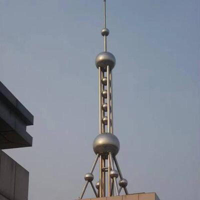 万国实体厂家供应 钢结构避雷针 接闪杆 GFW避雷线塔 安装便捷