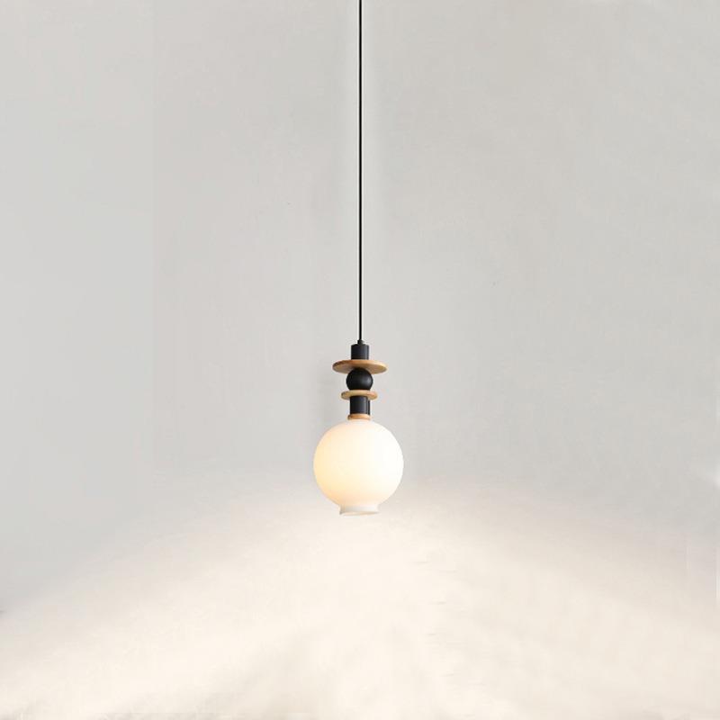 北欧日式原实木卧室床头小吊灯吧台餐厅餐桌咖啡厅奶茶店个性灯具