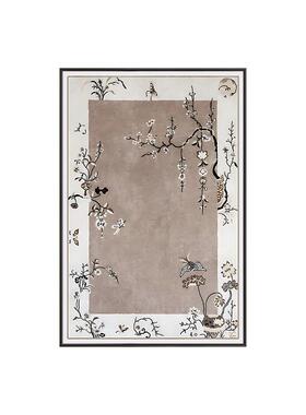 法式中古风挂画客厅大幅落地画高级感沙发背景墙装饰画小众艺术壁