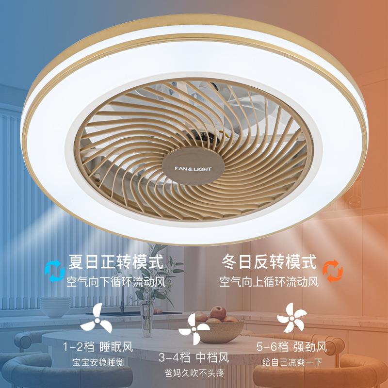 全光谱智能吸顶风扇灯餐厅现代客厅卧室一体宽压遥控吊扇灯声控灯