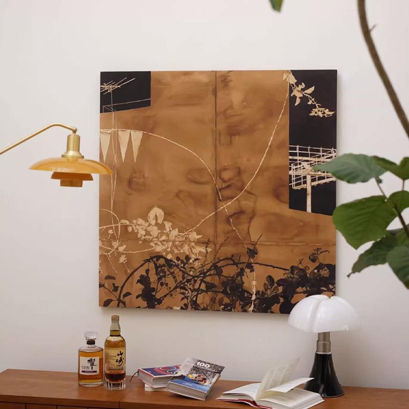 客沙发端后适厅合餐厅的挂画新款高复古中风古中SF772114式法式餐