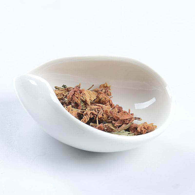 简约家用创意陶瓷零配件茶荷茶匙花茶过滤纯白玉瓷则禾功夫茶具套