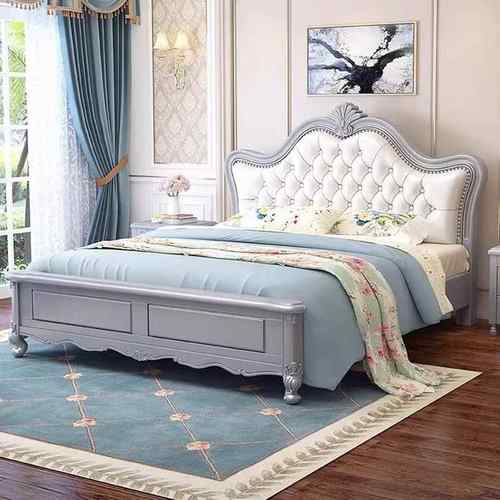 欧代式实木床1.8双人床主卧床家用1.单人床现婚床厂5家直销1大VUV