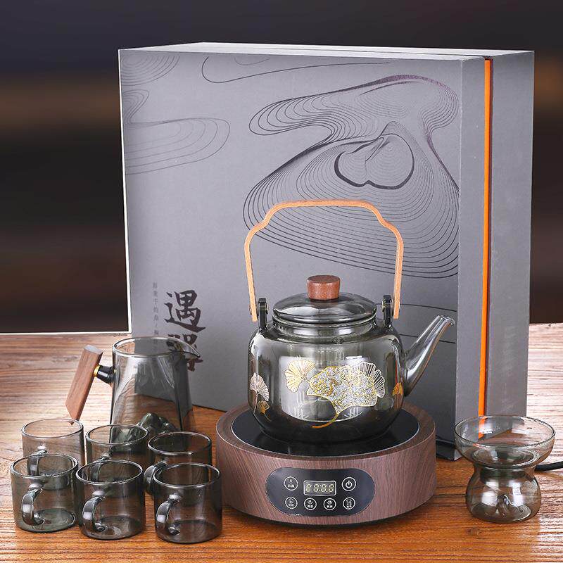 茶壶玻璃茶具套装家用电陶炉煮茶器办公室家用待客高硼硅茶壶套装