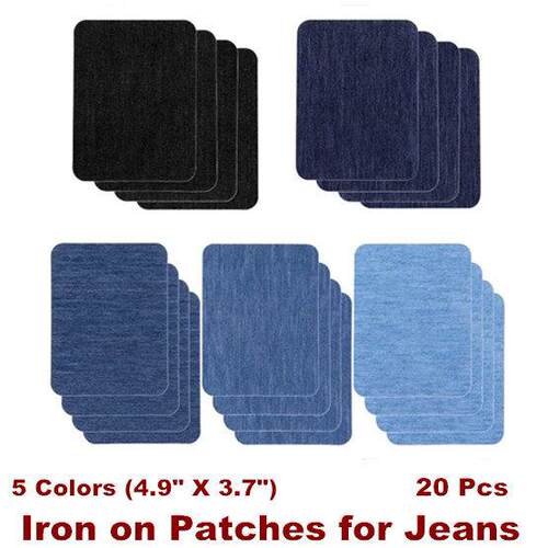 Iron on Patches Denim Jeans Clothing Repair Decorating Kit