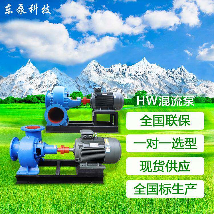 工厂现货大流量提水泵 HW型卧式单级单吸蜗壳混流泵山东东泵