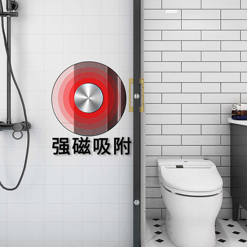 水套装挡吸磁免帘奢防霉隐形浴打孔隔断轻防水布浴室帘加厚卫生间