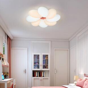 北欧花朵卧室灯女生吸顶灯现代简约主卧灯男孩女孩儿童房灯具吊灯