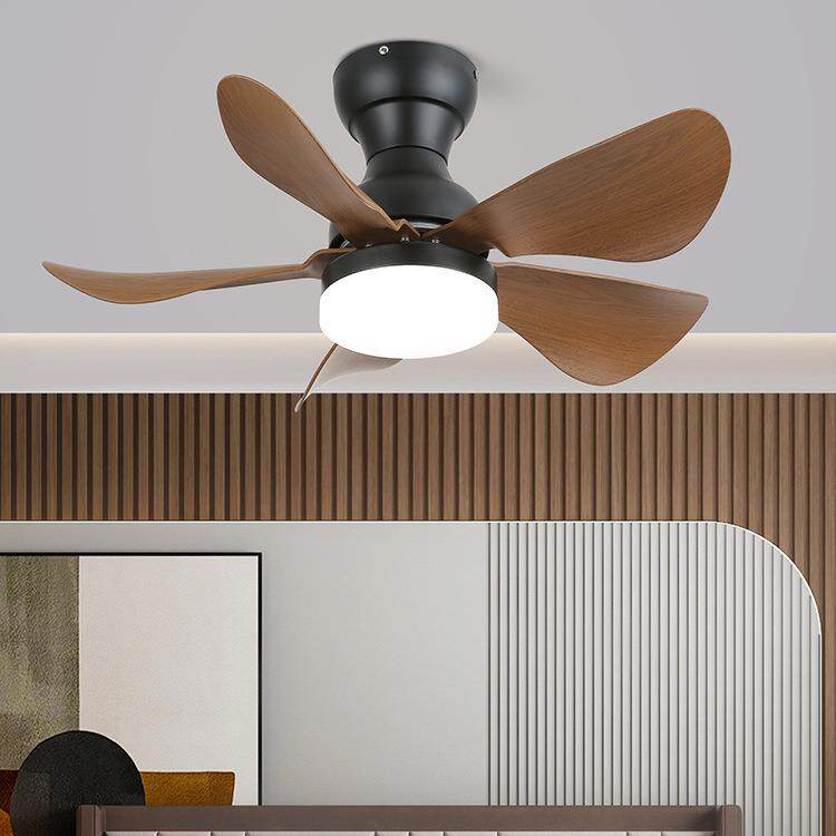 法式复古主卧室静音风扇吊灯儿童房智能超强风力餐厅吸顶小电扇灯