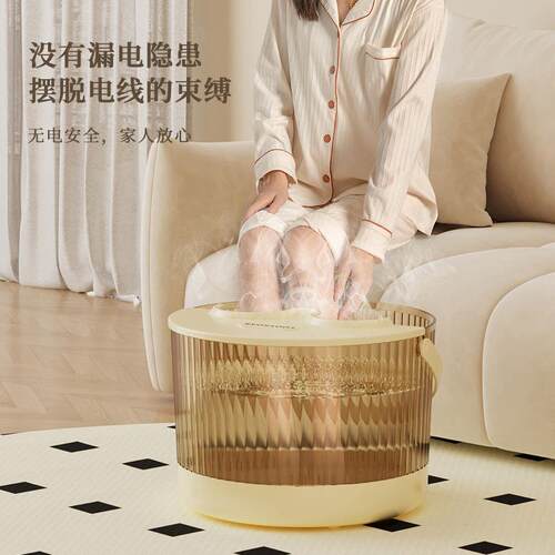 泡加脚桶养腿洗脚盆宿舍保家超温塑料按摩高厚透明家用小生桶足浴