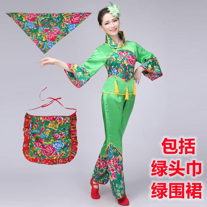 新款秧歌服女新款套装中老年广场舞扇子舞东北喜庆舞蹈服男腰鼓演
