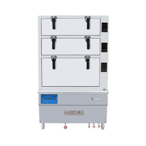 电磁三门海鲜蒸柜变频智能蒸菜炖汤蒸箱酒店商用厨房设备