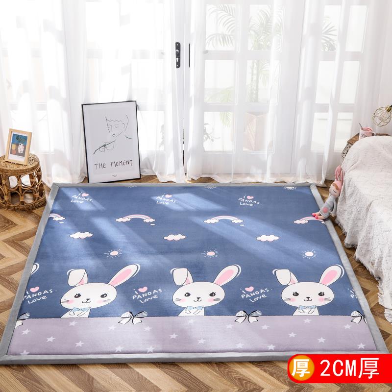 高档卧室地毯客爬厅宝宝垫婴儿加行厚防卡通儿童地垫软垫摔爬爬垫