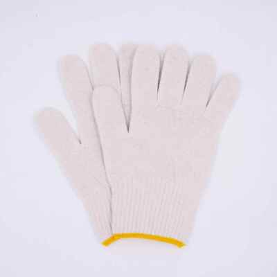 新款直销跨境10针棉纱劳保手套加厚耐磨防护防滑修车工地干活白线