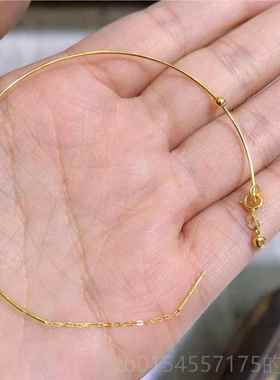 正品s925银古银万能手纯可穿珠子的法针式手链镯手环diy饰品配件