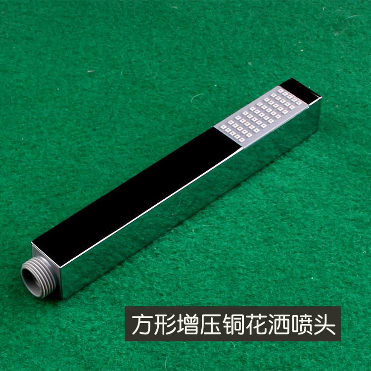 全铜方形柱形家用手持花洒喷头增压洒水加压防摔淋浴洗澡莲蓬头