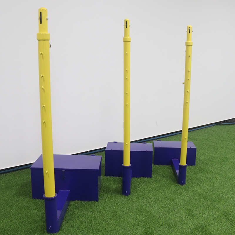 八合一多功能球柱 便携式羽毛球网架排球柱可调节高度多用柱