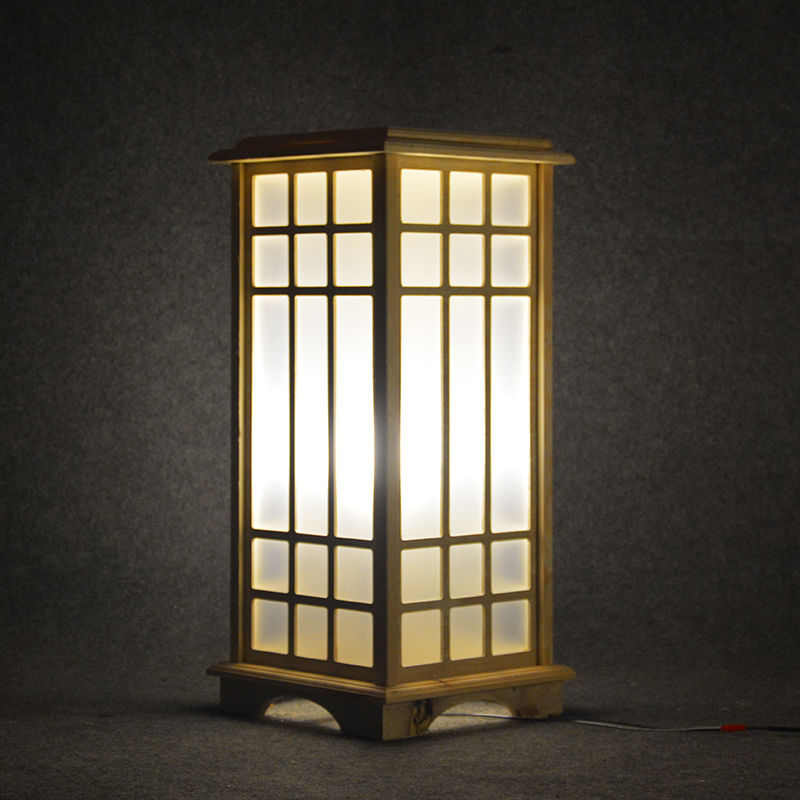 中式婚礼道具婚庆宫灯路引梅花方柱结婚舞台迎宾布置原木道具摆件