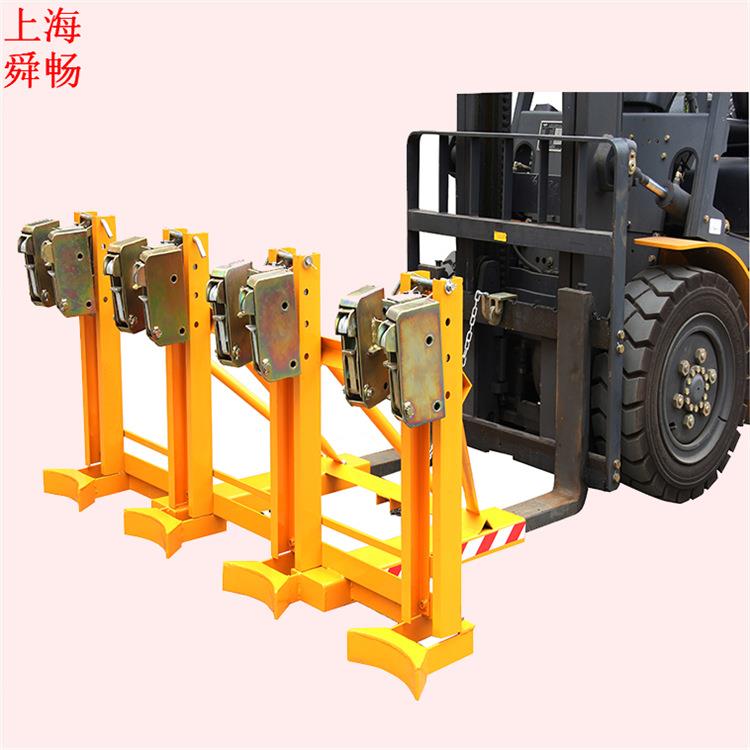 DG2000B四桶八夹叉车油桶夹具鹰嘴式夹桶器吊扣型抓桶器