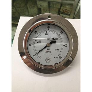 耐震压力表 8螺纹 800PSI 60KG 轴向带边 YN100ZT