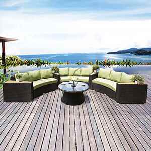 形户外藤编沙发庭院花园室外mf201905阳光房沙防晒防水藤弧形椅子